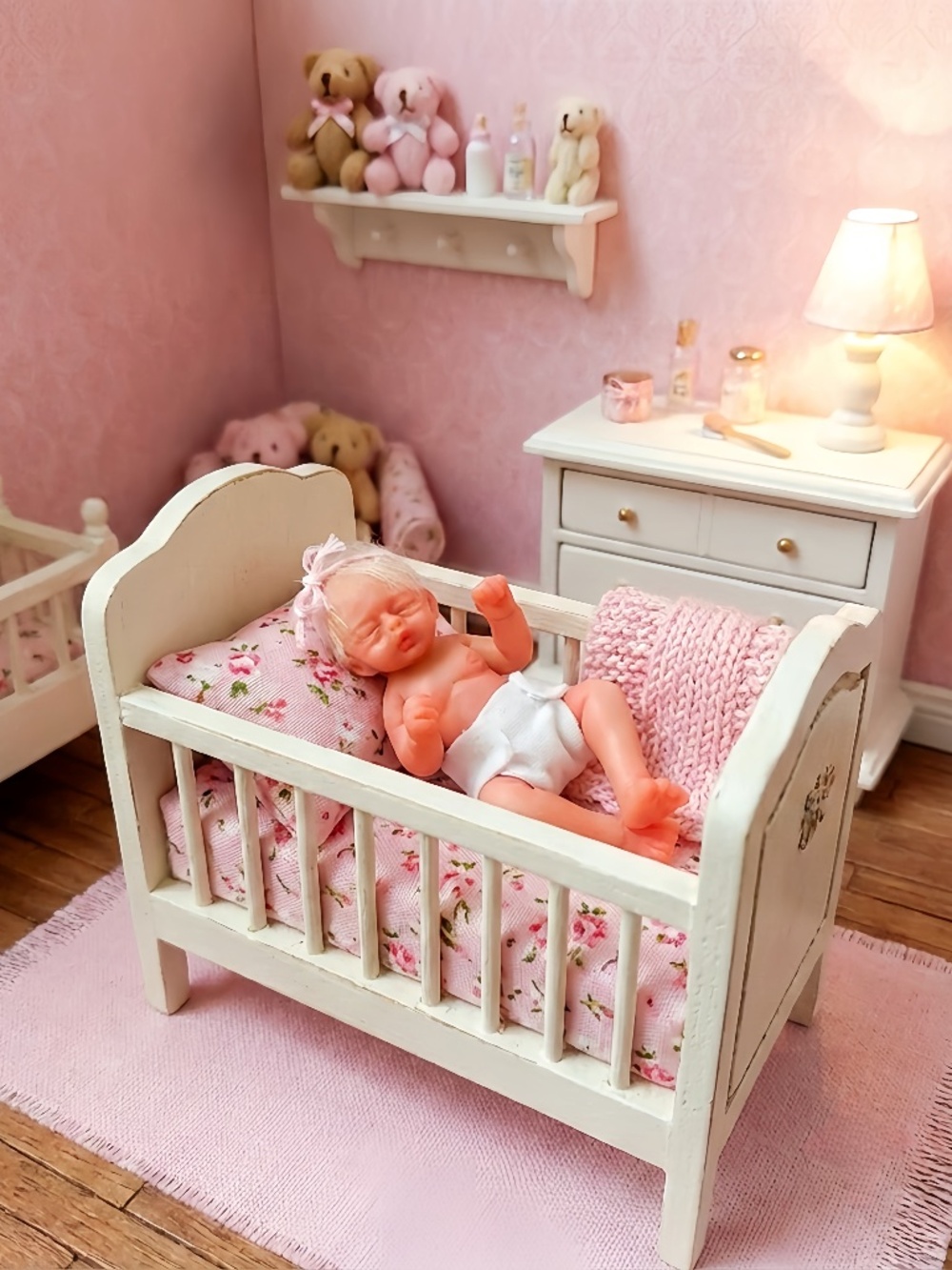Miniature Polymer Clay Baby Doll (2.50" in.)